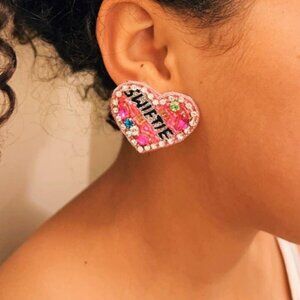 Mini Pink Swiftie Heart Stud Earrings